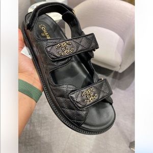 Chanel dad sandals, never worn. With box